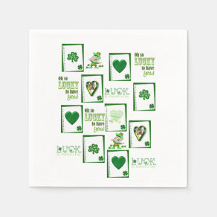 Papierservietten-St Patrick Tag Serviette
