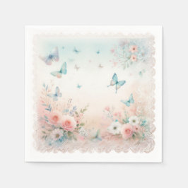Papierservietten, weich, wasserfarbig, Schmetterli Serviette