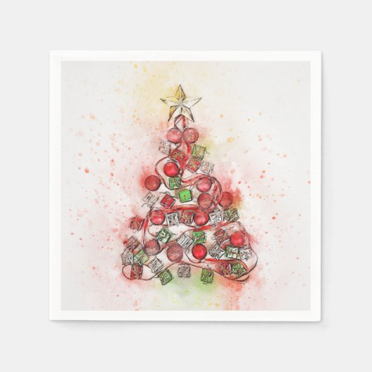 Papierservietten. Weihnachten. Serviette (Vorderseite)