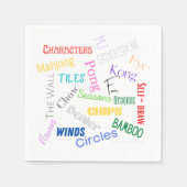 Papierservietten zum Thema Mahjong (Vorderseite)