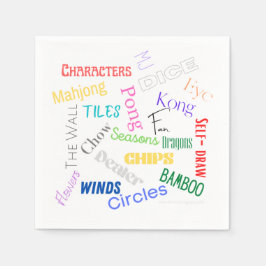 Papierservietten zum Thema Mahjong