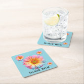 Papiersets (Flower Day's) Rechteckiger Pappuntersetzer (Vor Ort)