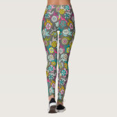 Papiersonnenvögel Graphit Leggings (Rückseite)