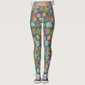 Papiersonnenvögel Graphit Leggings (Vorderseite)