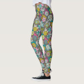 Papiersonnenvögel Graphit Leggings (Links)