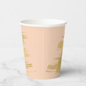 Papiersorten "Classic Gold/Pink" 8 oz. Pappbecher (Rechts)