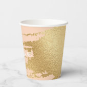 Papiersorten "Classic Light Gold/Pink" 8 oz. Pappbecher (Rückseite)