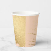 Papiersorten "Classic Light Gold/Pink" 8 oz. Pappbecher (Rechts)