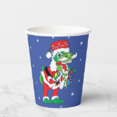 Papiersorten "TySantaSaurus Rex" 8 oz. Pappbecher (Vorderseite)