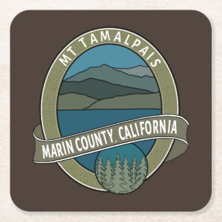 Papiersouser Oval Mt Tamalpais Marin California Rechteckiger Pappuntersetzer
