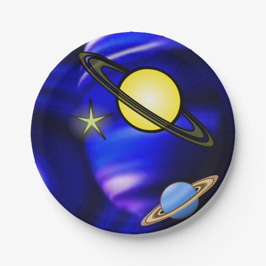 Papiersplatten Planeten Pappteller (Vorderseite)