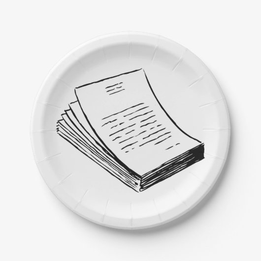 Papierstapel Pappteller (Vorderseite)