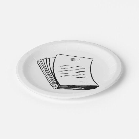 Papierstapel Pappteller (Schrägansicht)