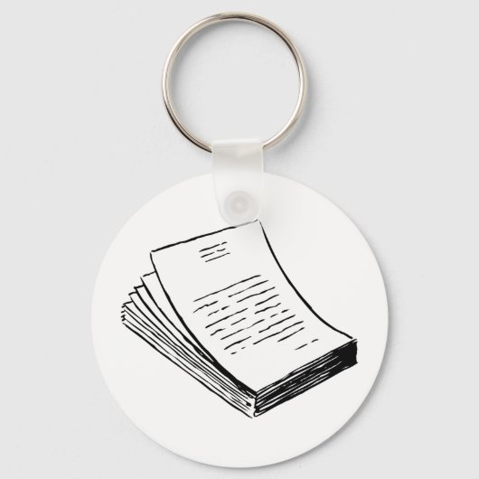 Papierstapel Schlüsselanhänger (Rückseite)
