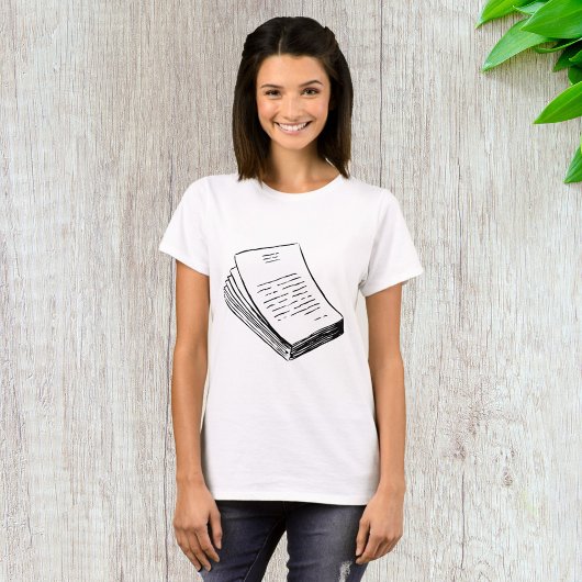 Papierstapel T-Shirt