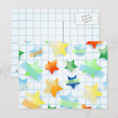 Papiersterne, Postkarte (Vorne/Hinten)