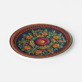 Papierstickerplatte Pappteller (Schrägansicht)