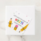 Papierstift zurück zum Schulplatz Geschenkanhänger (Beispiel)