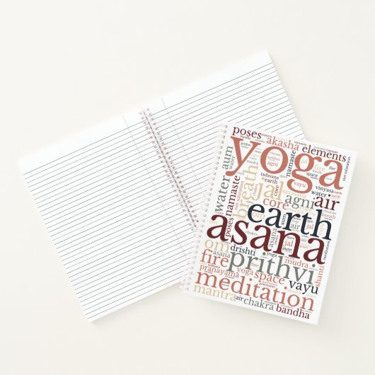 PAPIERSTIL AUSWÄHLEN | Yoga Word Art Spiral Notebo Notizblock (Innenseite)