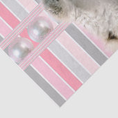 Papierstrebe Polar Bär rosa Streifen Seidenpapier (Ausschnitt)