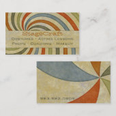 Papierstrudel Retro Visitenkarte (Vorne/Hinten)