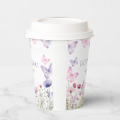 Papierstuben Schmetterlingsrosa und lila Pappbecher (Links)