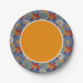 Papiertafel aus leuchtendem Mandala Pappteller (Vorderseite)
