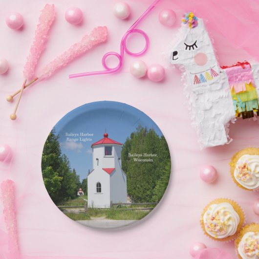 Papiertafel Baileys Harbour Range Lights Pappteller (Party)