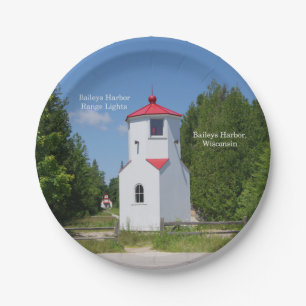 Papiertafel Baileys Harbour Range Lights Pappteller