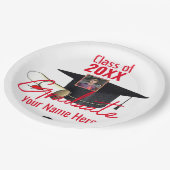 Papiertafel - Cap and Diploma HAMbyWG Pappteller (Schrägansicht)
