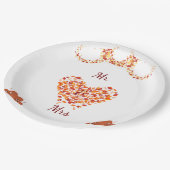 Papiertafel der Herbst-Liebe Pappteller (Schrägansicht)