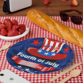 Papiertafel des vierten Party vom Juli Pappteller