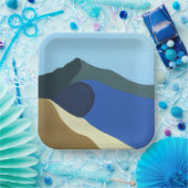 Papiertafel, Farben des Berges Tamalpais Pappteller (Party)