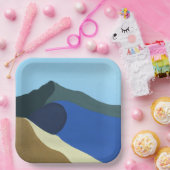 Papiertafel, Farben des Berges Tamalpais Pappteller (Party)