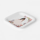 Papiertafel für afrikanisches amerikanisches Braut Pappteller (Gewinkelt)