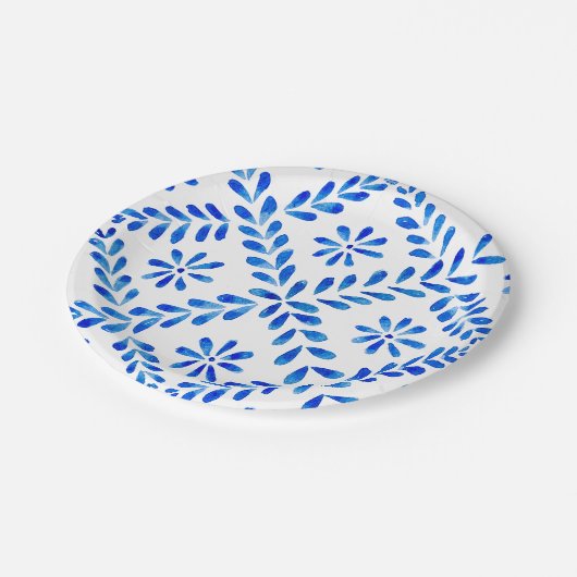 Papiertafel für das Blaue Mittelmeer Pappteller (Schrägansicht)