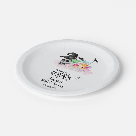 Papiertafel für das Brautparty trinken Pappteller (Schrägansicht)