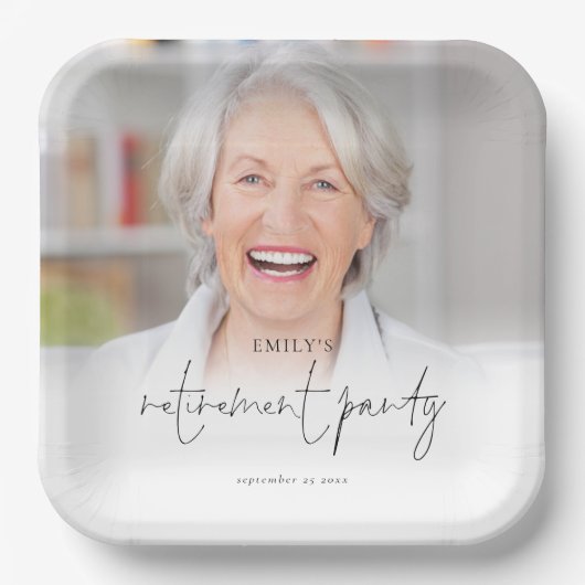 Papiertafel für das Elegante Foto Overlay-Party Pappteller (Vorderseite)