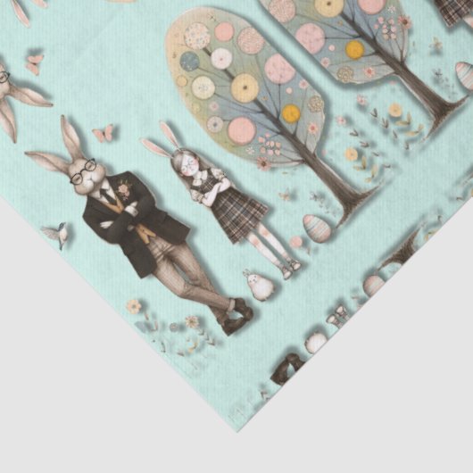 Papiertafel für das Ostertissue Seidenpapier (Detail)