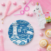 Papiertafel für das Party von Nautic Leuchtturm Pappteller (Party)