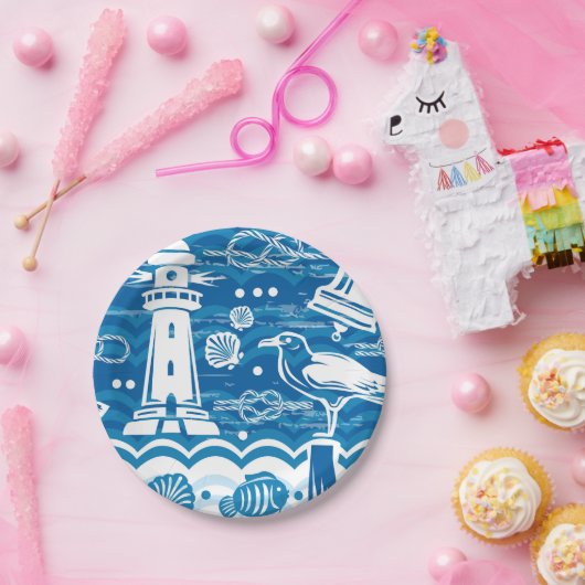 Papiertafel für das Party von Nautic Leuchtturm Pappteller (Party)