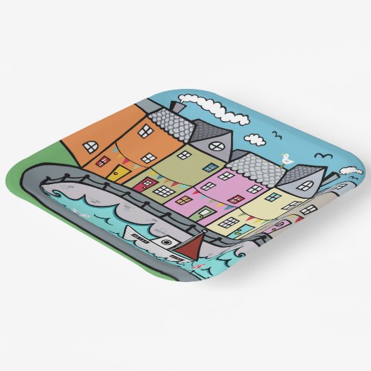 Papiertafel für das Themed Party am Meer Pappteller (Gewinkelt)