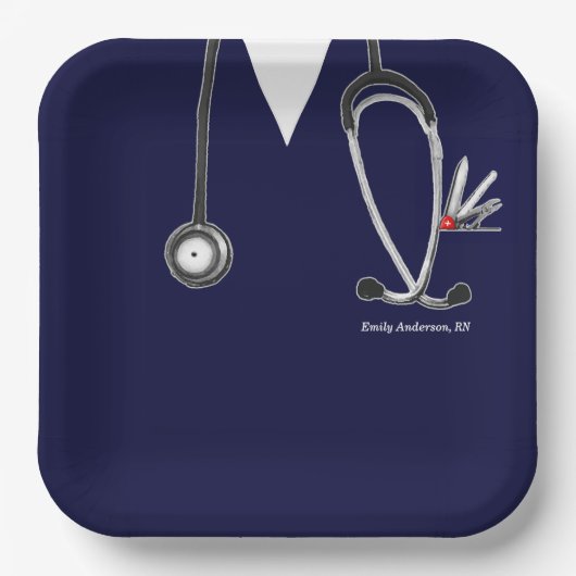 Papiertafel für den Abschluss von Krankenschwester Pappteller (Vorderseite)