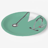 Papiertafel für den Abschluss von Krankenschwester Pappteller (Schrägansicht)