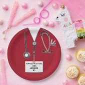 Papiertafel für den medizinischen Abschluss Pappteller (Party)