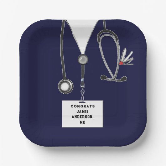 Papiertafel für den medizinischen Abschluss Pappteller (Vorderseite)