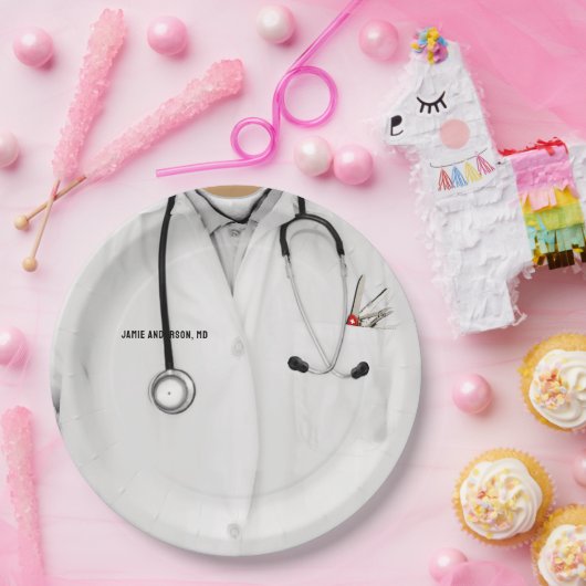 Papiertafel für den medizinischen Abschluss Pappteller (Party)