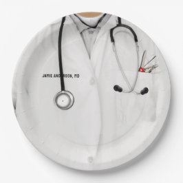 Papiertafel für den medizinischen Abschluss Pappteller