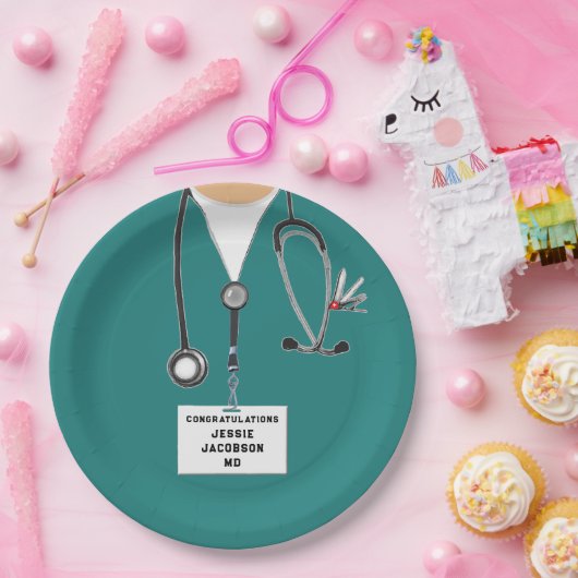Papiertafel für den medizinischen Abschluss Pappteller (Party)