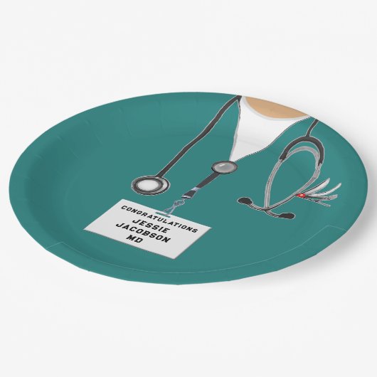 Papiertafel für den medizinischen Abschluss Pappteller (Schrägansicht)